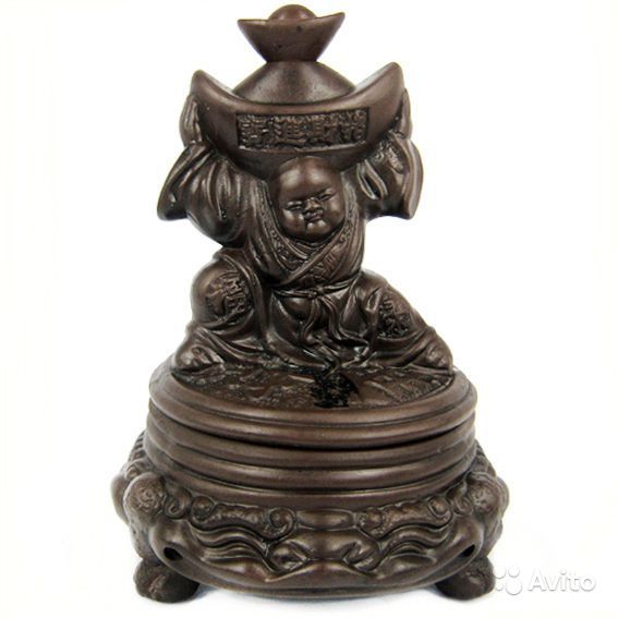 Подставка под благовония Хотей со слитком 17,5см