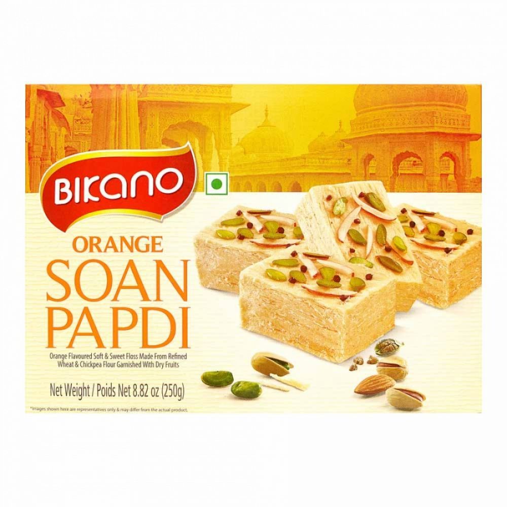 Индийская сладость с орехами Соан Папди Бикано | Bikano Soan Papdi Orange 250g