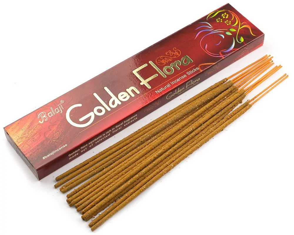 Благовония пыльцовые премиум Golden Flora Золотая Флора 15 палочек