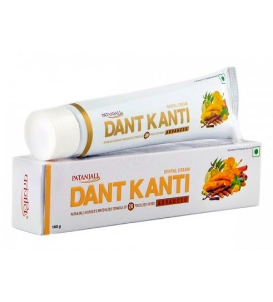 Патанджали аюрведический зубной крем Дент Канти Адвансед, 100 г.  Patanjali Dant Kanti 