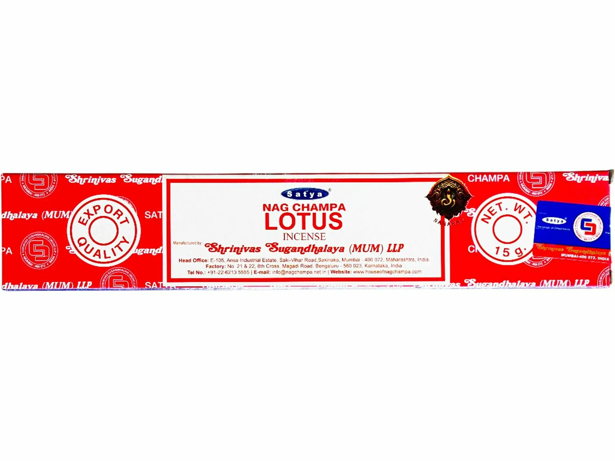 Благовония палочки Satya Лотос (Lotus), 15 г