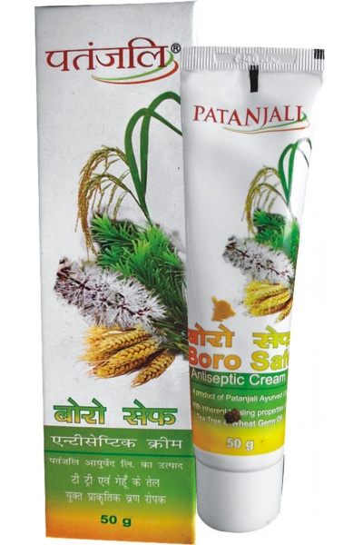 Патанджали крем антисептик Боро Сейф, 50г.  Patanjali Boro Safe Antiseptic Cream.
