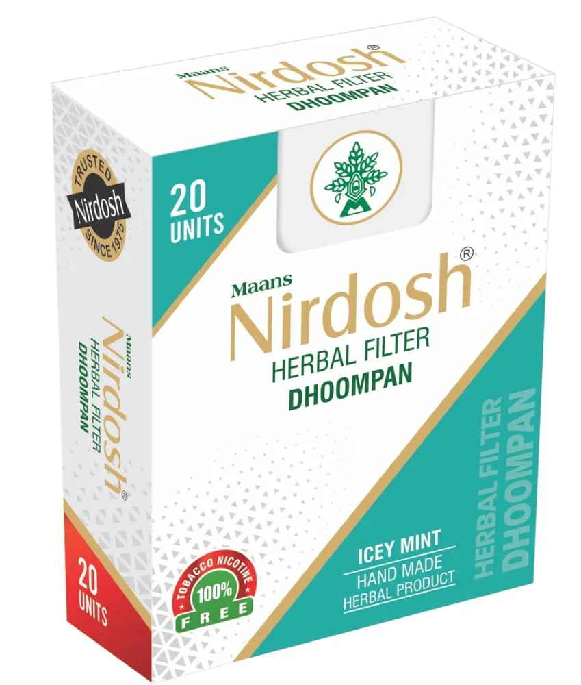 Нирдош ингаляторы с фильтром Ледяная Мята,  Nirdosh Icey Mint 20 шт