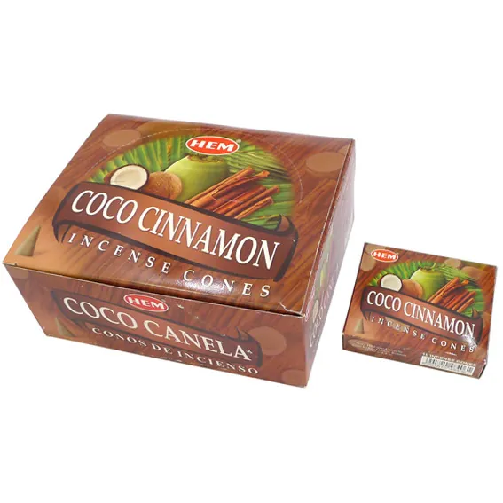 конусные благовония  ХЕМ Coconut Cinnamon КОКОС КОРИЦА 