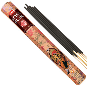 Роза Муск благовония, Хем, 20шт.в уп., Rose Musk Hem.