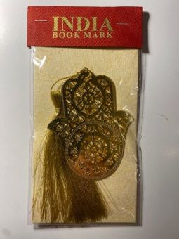 Закладка для книги "ладонь хамса" латунь 