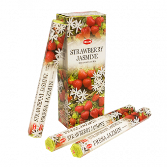 Клубника Жасмин благовония, Хем, 20шт.в уп. Strawberry Jasmine Hem.