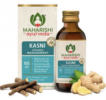 Сироп от кашля Касни, 100мл. Kasni Maharishi Ayurveda +Kasni Kanth Sudha (Кант Шудха) - травяные драже от кашля, першения и боли в горле