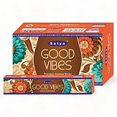   Волны позитива Премиум благовония, Сатья   15 гр. Satya Good Vibes Premium.