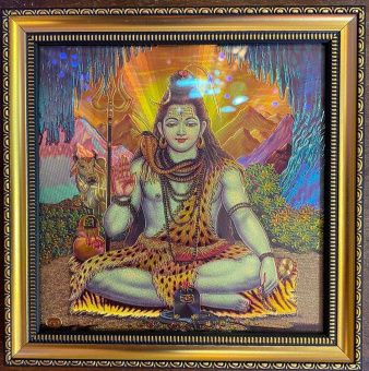 Шива, изображение в рамке 15*15см. Индия.