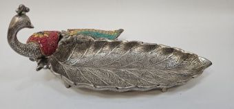 ваза Павлин , металл 33х17см